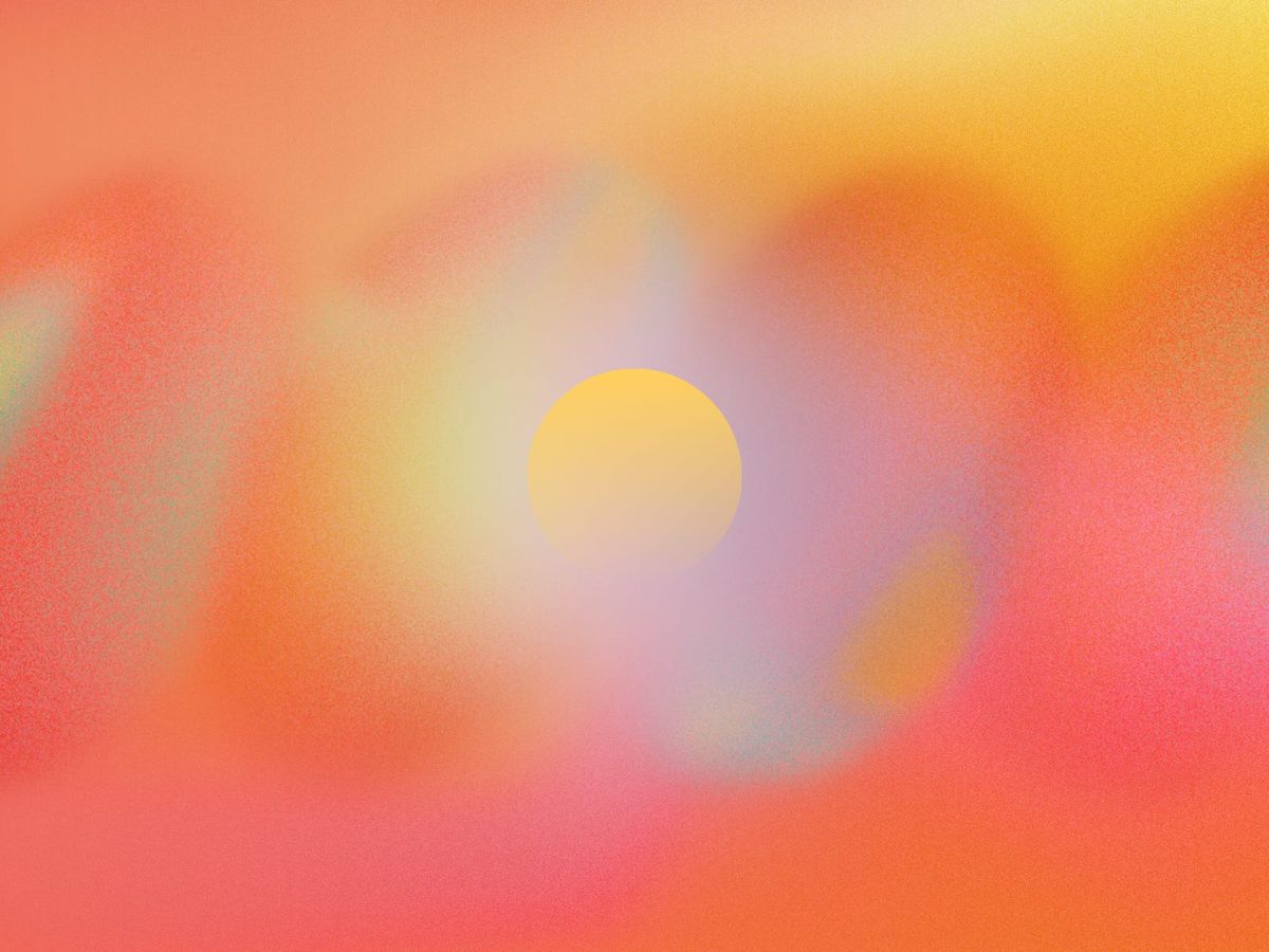 Abstract warm sun glow, evoking Marsseia's solar activations
